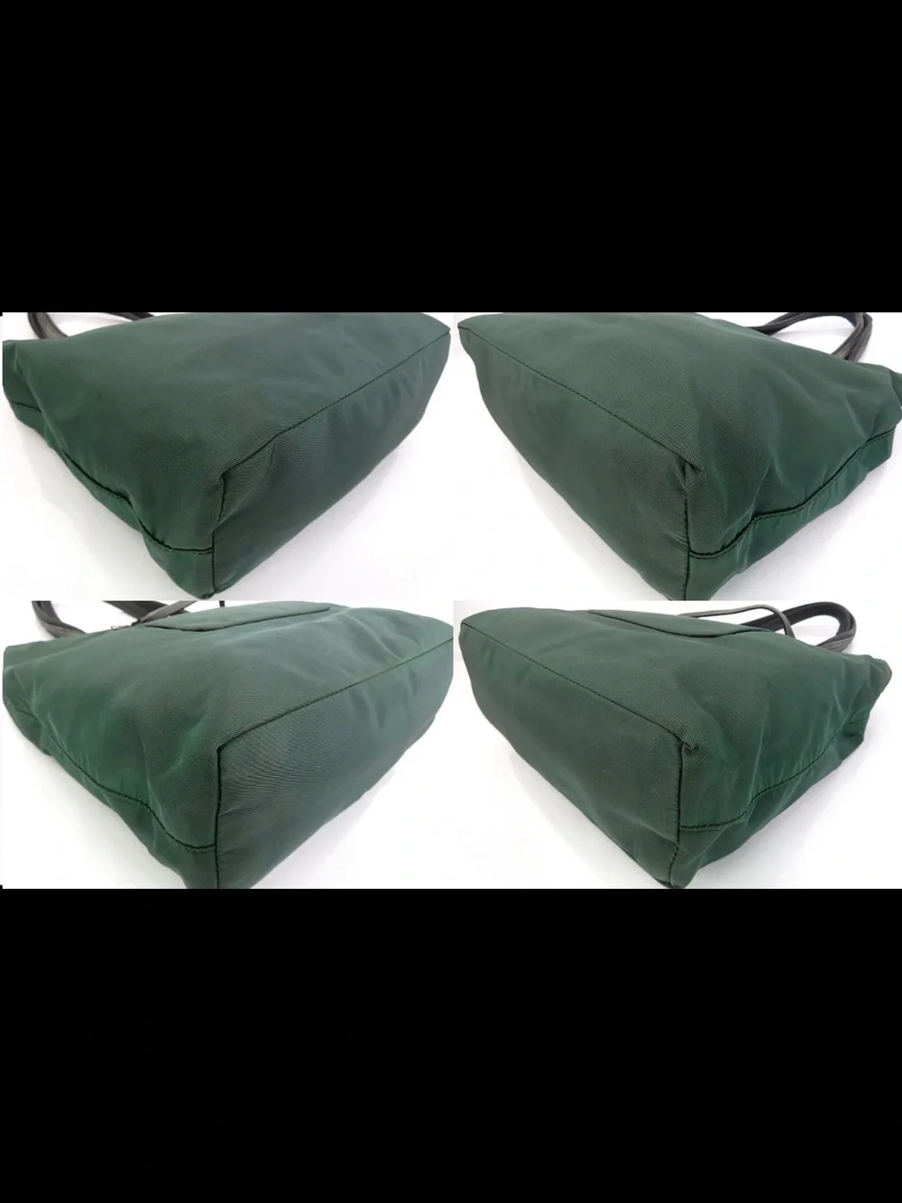 Prada Dark Green Nylon Shoulder Tote